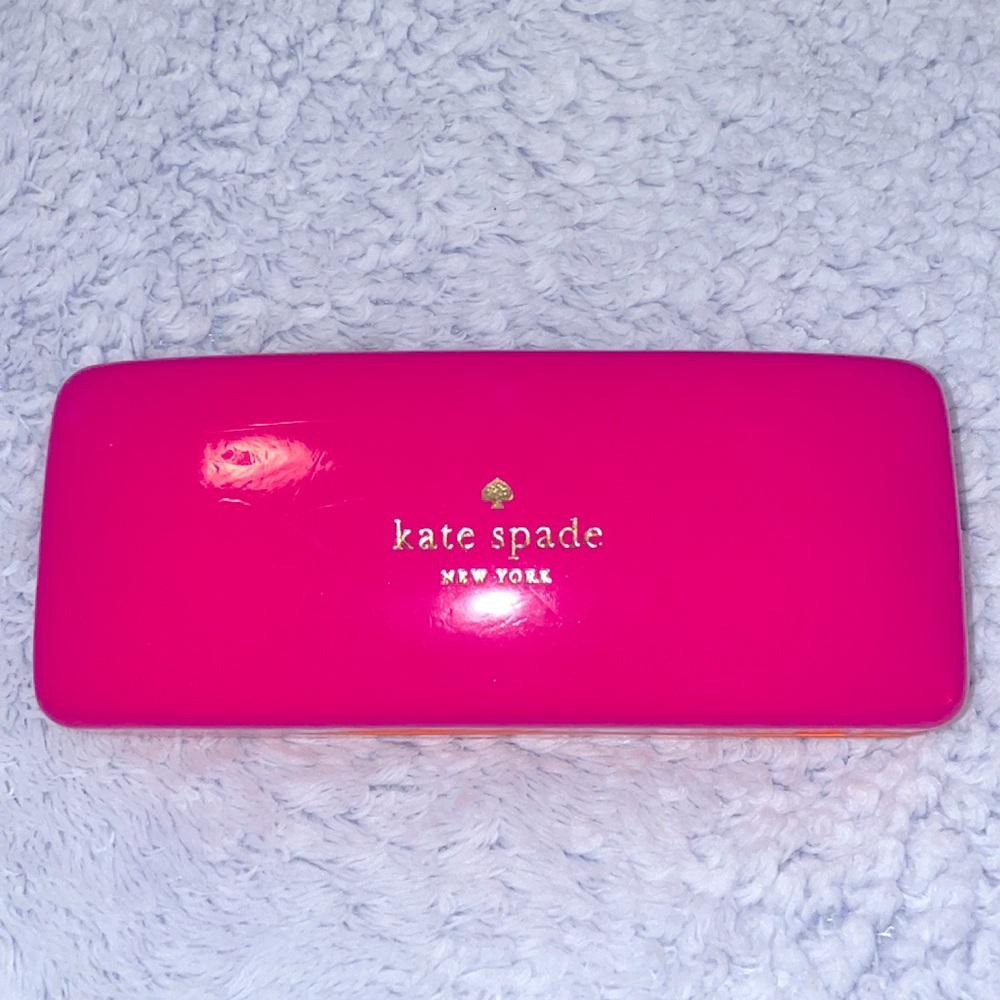 Kate Spade Pink & Orange Eyewear Case. New, never used.